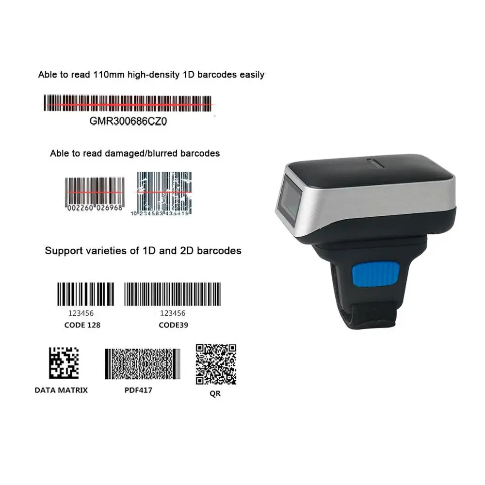 Мини сканер штрих кода 2D QR generalscan беспроводной портативный мини изображений qr IOS