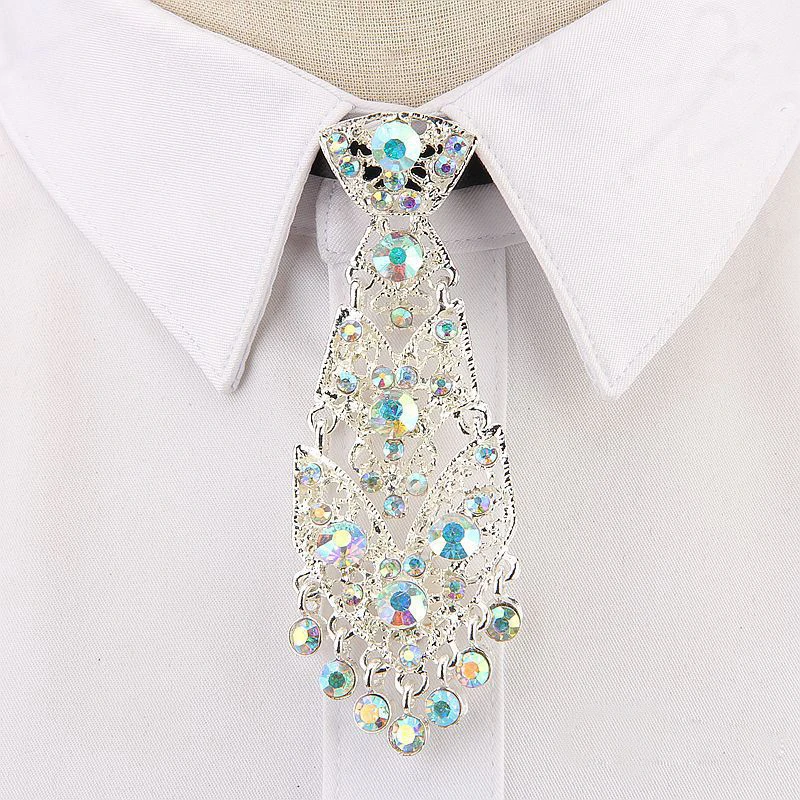 Короткий Металлический Галстук чокер в Корейском стиле для мужчин и женщин