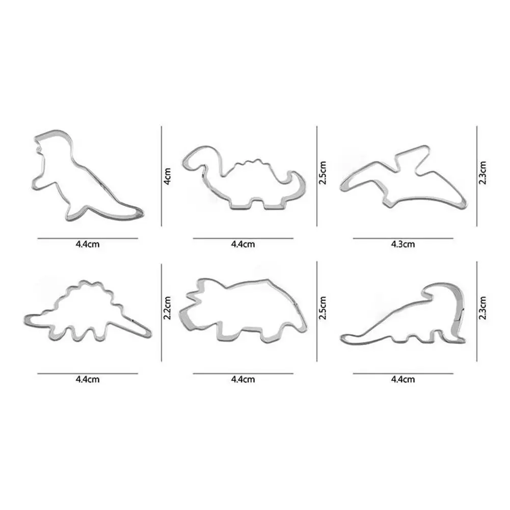 6 шт. Горячие формы динозавра креативное печенье с жидкой помадкой в центре