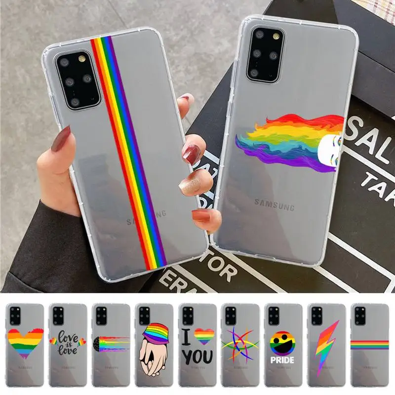 

YNDFCNB Gay Lesbian LGBT Rainbow Pride Phone Case For Samsung A 10 20 30 50s 70 51 52 71 4g 12 31 21 31 S 20 21 plus Ultra