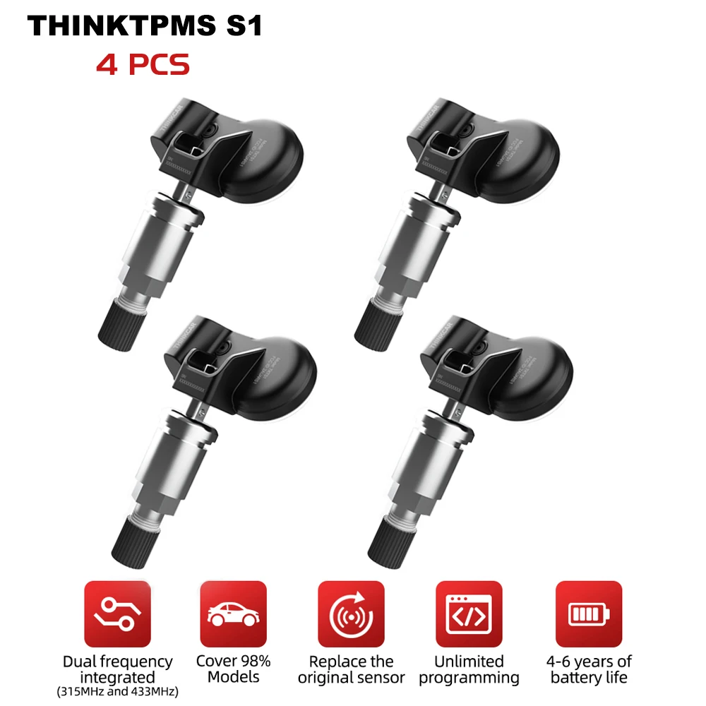THINKCAR THINKTPMS S1 TPMS предварительно запрограммированный датчик 315 МГц 433 система