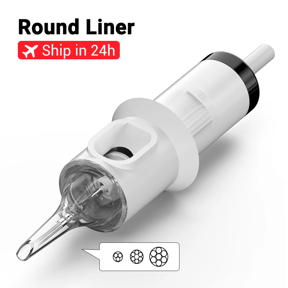 Stigma 50pcs Tattoo Needles Revolution Cartridge Round Liner for Gun Pen Machine #10 (0.30mm needle) #12 (0.35mm | Красота и здоровье