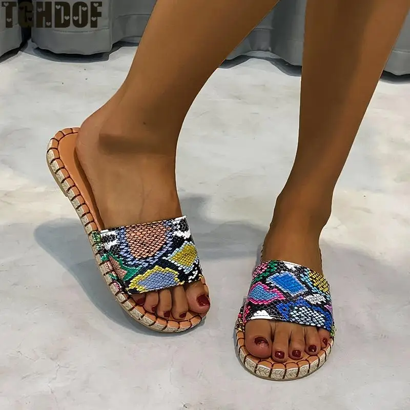 

TGHDOF Women Slippers Serpentine Crystal Butterfly Knot Casual Slides Female Fashion Flat Flip Flops Comfort Ladies Summer Shoes