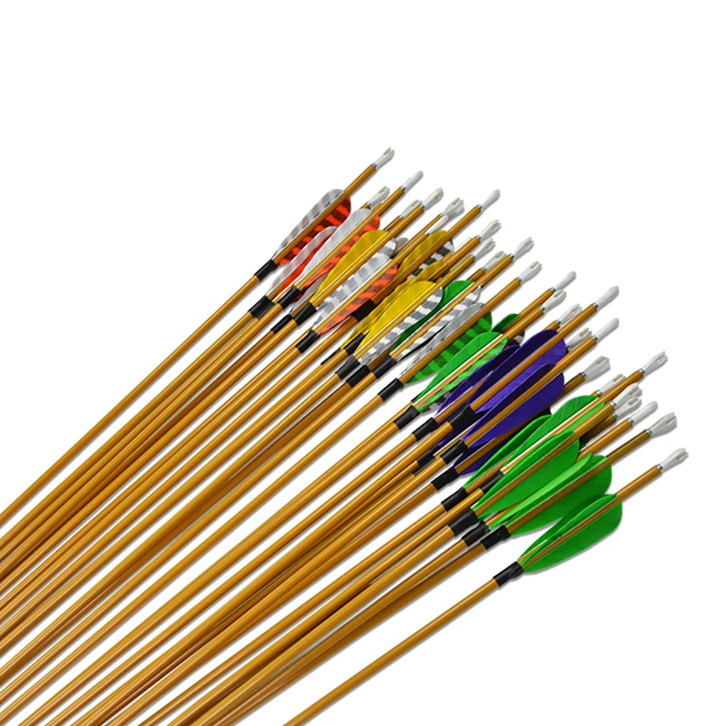 Древко стрелы из карбоновые для стрельбы лука углерода с перьями индейки 12 шт. 900