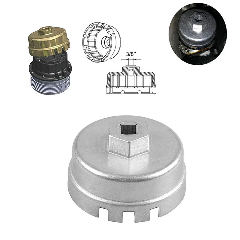 70 мм Алюминиевый Масляный фильтр гаечный ключ торцевой инструмент для удаления