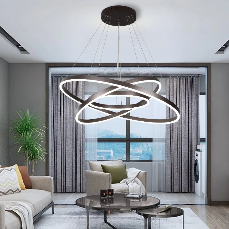 Современный элегантный матовый коричневый алюминиевый и акриловый круглый