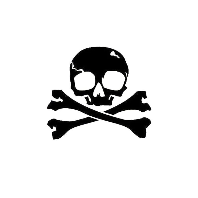 

Pirate Skull Car Sticker Cartoon Decal Personality Decal Pvc Decal Is Suitable for All Kinds of Cars Black/white, 15cm*14cm