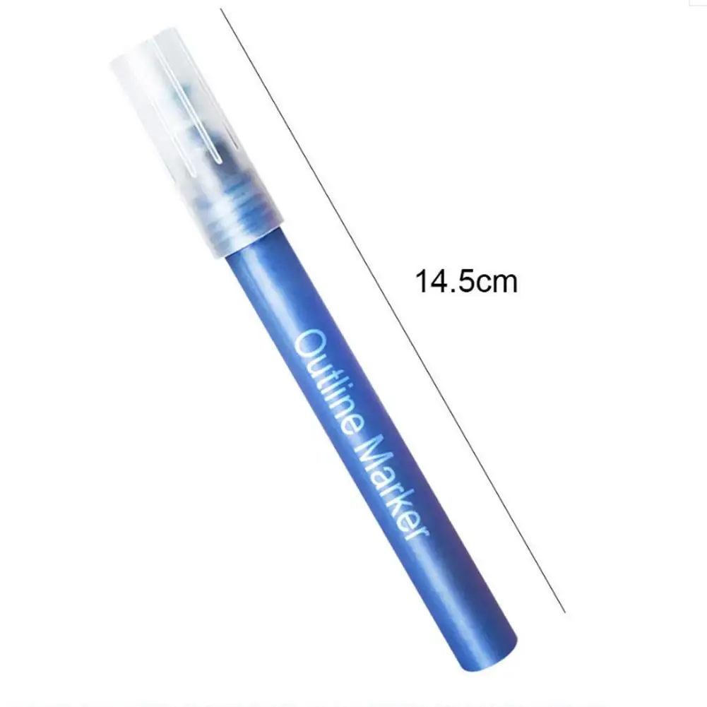 Outline Marker Double Line Pen Journal Pens Colored Permanent Coloring Sketching Card Make Amateurs Professionals #B | Канцтовары для