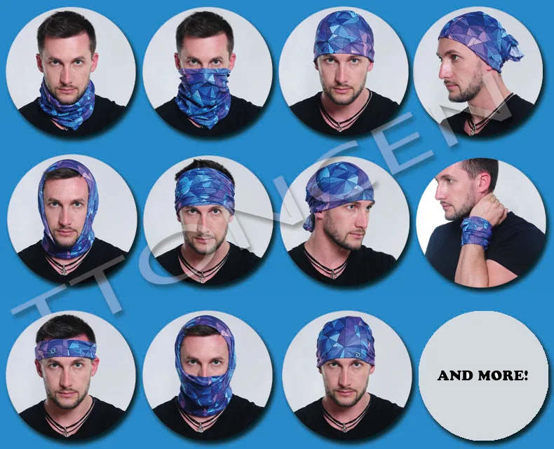 Plain bandana Fashion Face Mask White Headband Seamless Bandana Headwear Scarf |