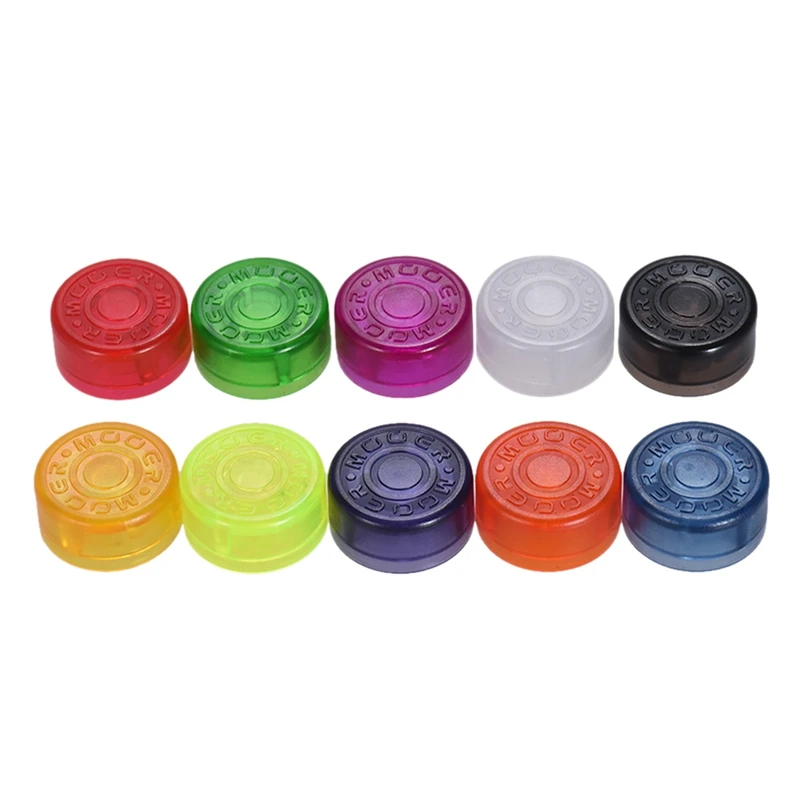 

MOOER 10Pcs Footswitch Topper Protector Colorful Plastic Bumpers for Guitar Effect Pedal(Random Color Delivery)