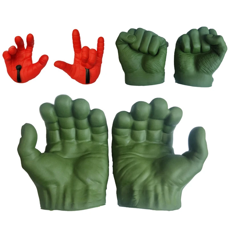 Guantes de Hulk de Los Vengadores de Disney, figuras de Hulk, pu&ntilde;os de Hulk, guantes de Cosplay de Spiderman, leyendas, modelo de agarre Gamma, juguete, regalos de A&ntilde;o Nuevo-0