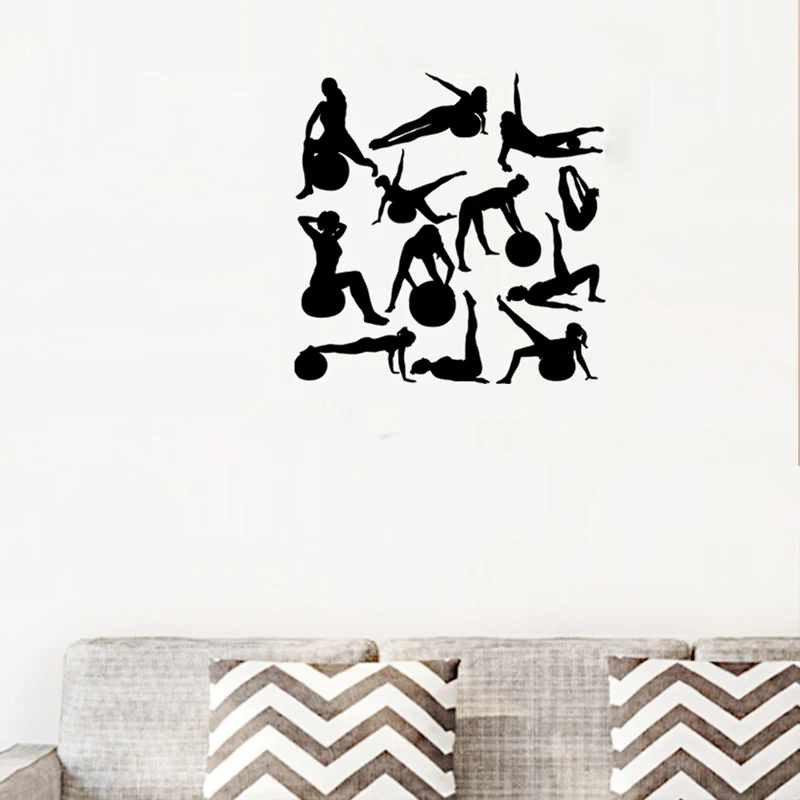Краткое воспроизведение девушки спорт дизайн обои Съемные наклейки гостиная