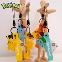 tomy pokemon action figure pikachu series key chain cartoon key chain psyduck squirtle and other pendant toys