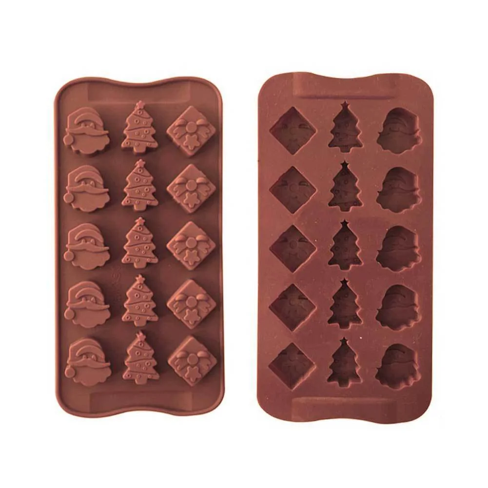 

3 Pcs Silicone Molds Chocolate Candy Mold Set for Christmas, Festival, Parties
