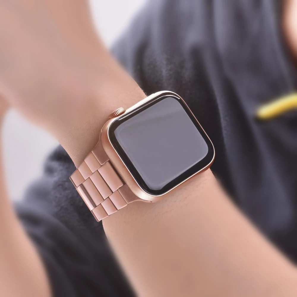 Ремешок из нержавеющей стали для apple watch 7 браслет SE Series 6 5 3 iwatch band 44 мм 42 40 38 |