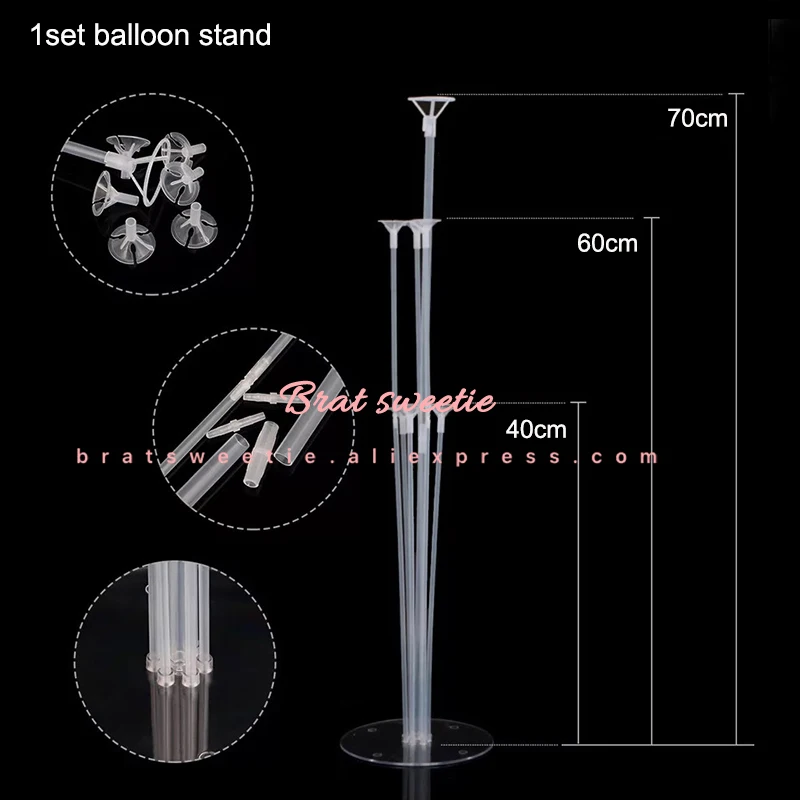 7tube balloon stand 150 см розовая маленькая лошадка, фольгированные воздушные шары-единороги, животные, Гелиевый шар, единорог, с днем рождения, украшения, принадлежности, детские игрушки - Цвет: 7tube balloon stand