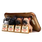 Подставка для мобильный телефон с бульдогом из смолы, украшения для приборной панели автомобиля, автомобильные аксессуары, игрушки, прекрасный Настольный держатель для телефона, подарки в виде животного, 1 шт.