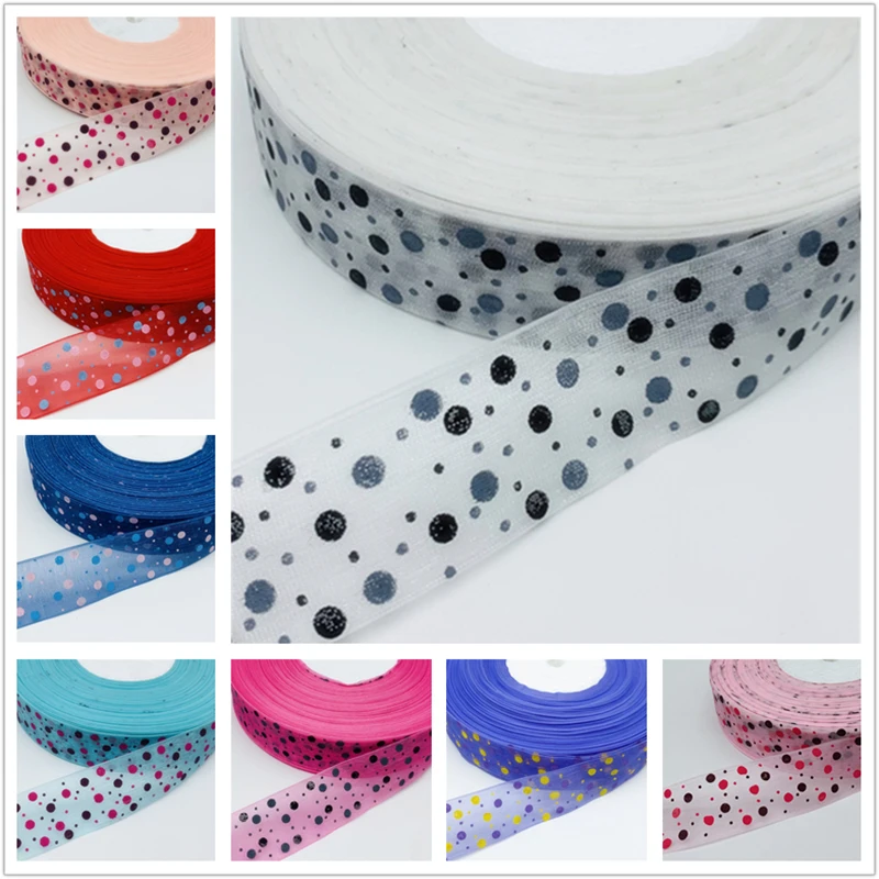 5 ярдов/партия лента из органзы 25 мм |