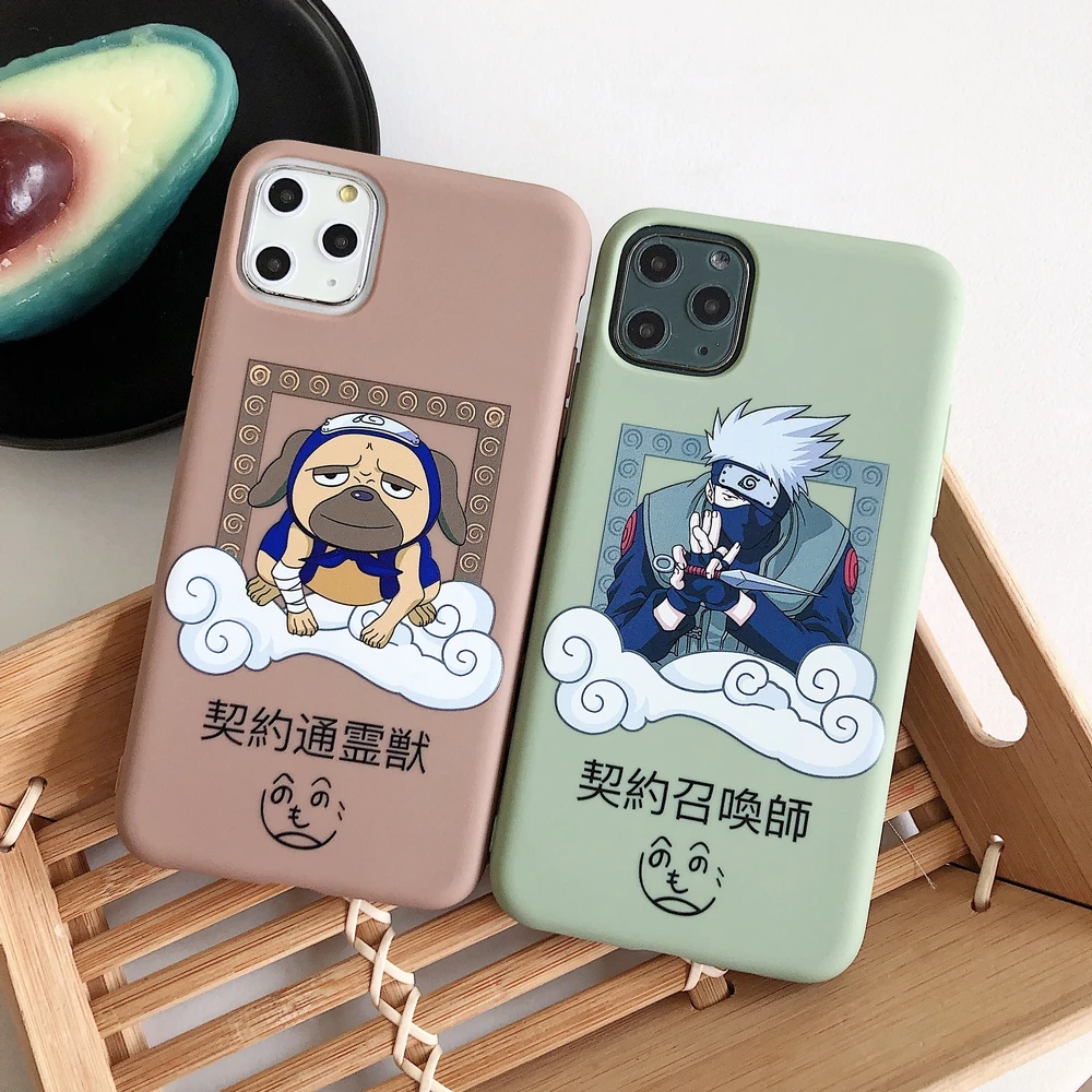 Чехол из ТПУ с рисунком аниме Наруто Какаши для iPhone 11 6s 7plus 8plus x xr xsmax candy мягкий