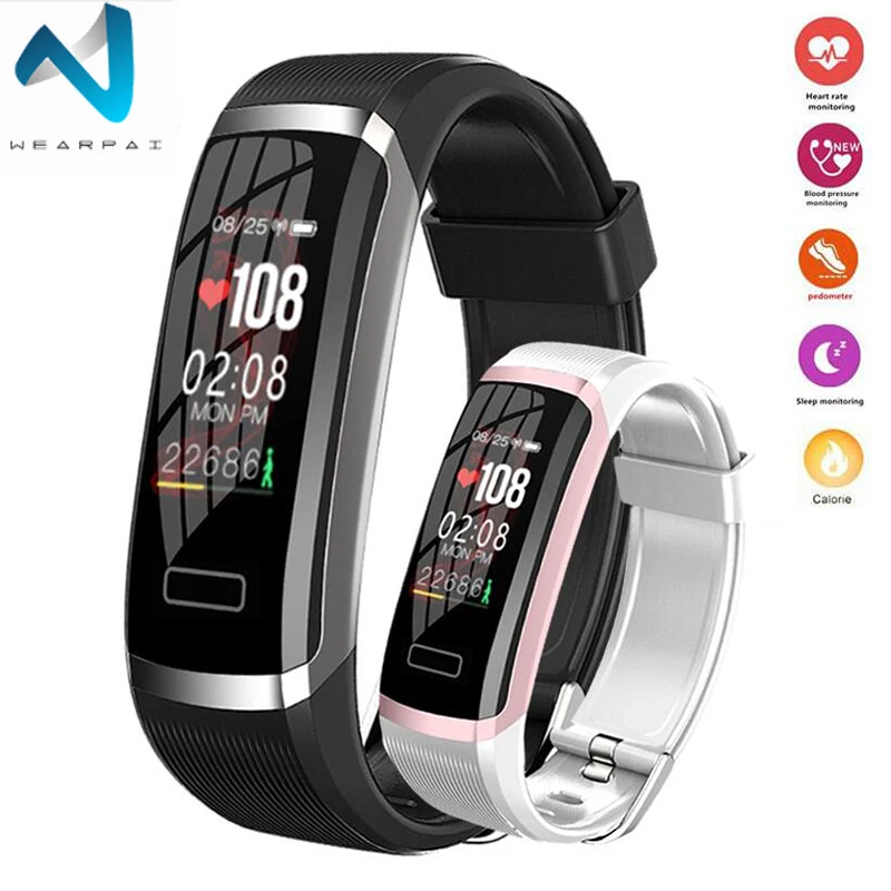 Wearpai GT101 Смарт-часы для мужчин браслет в реальном времени монитор сердечного ритма и сна лучшая пара фитнес-трекер розовый подходят для женщин