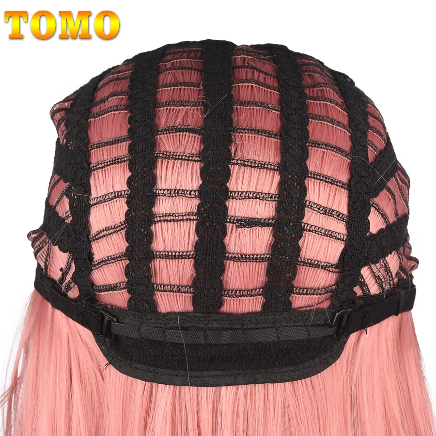 TOMO 70 см длинные прямые Ombre синтетический парик для женщин Косплей натуральный парик Розовый Красный Зеленый Блондин Коричневый Серый термостойкие волосы
