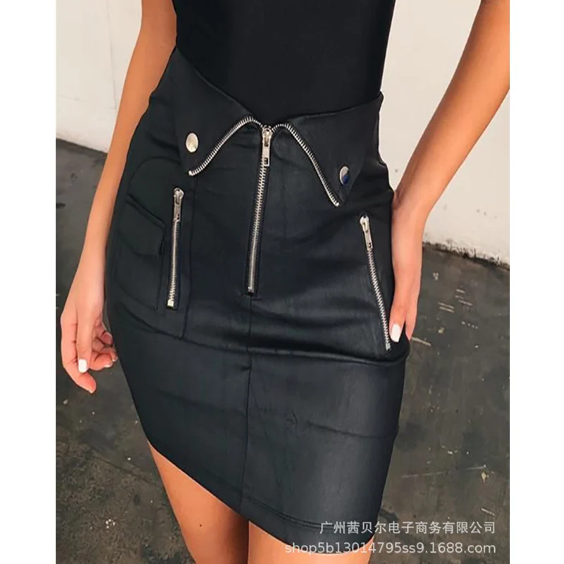 WEPBEL женская элегантная облегающая юбка на молнии сексуальная модная мини-юбка с