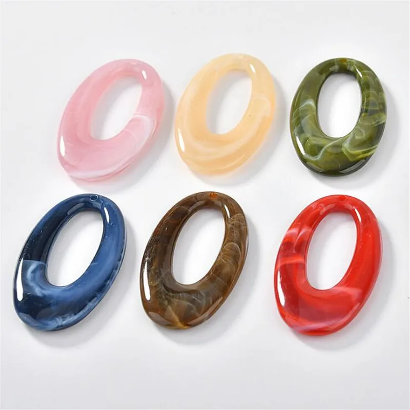 2 шт./лот полые овальные амулеты из уксусной кислоты для сережек кулон серьги