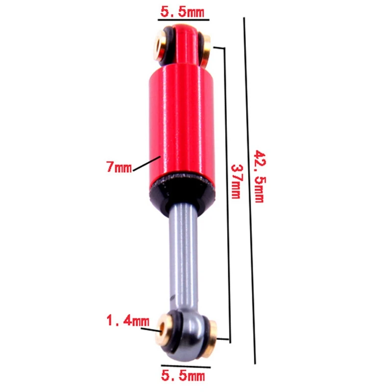 4Pcs Metal Mini Shock Absorber Damper for 1/24 RC Crawler Car Axial SCX24 90081 AXI00001 Upgrade Parts Accessories | Игрушки и хобби