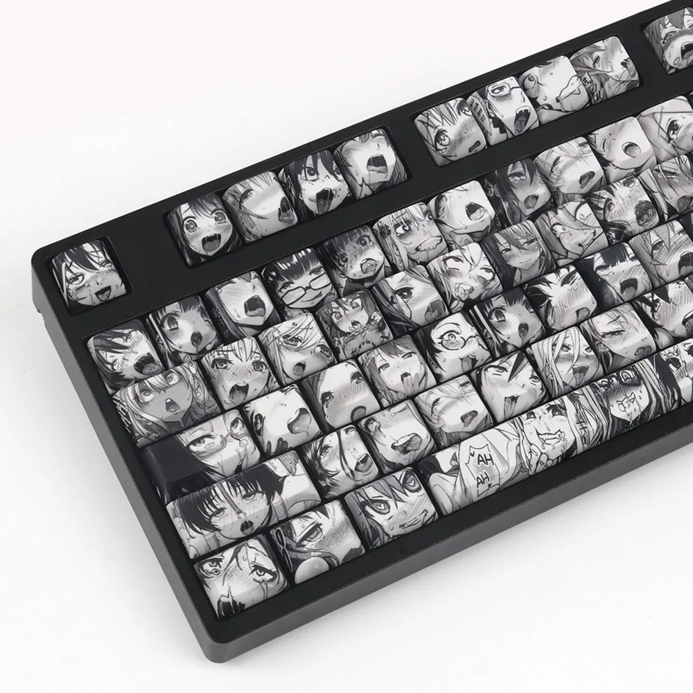Японские Аниме персонажи дизайн черный белый JDA профиль колпачки для клавиш Cherry Mx