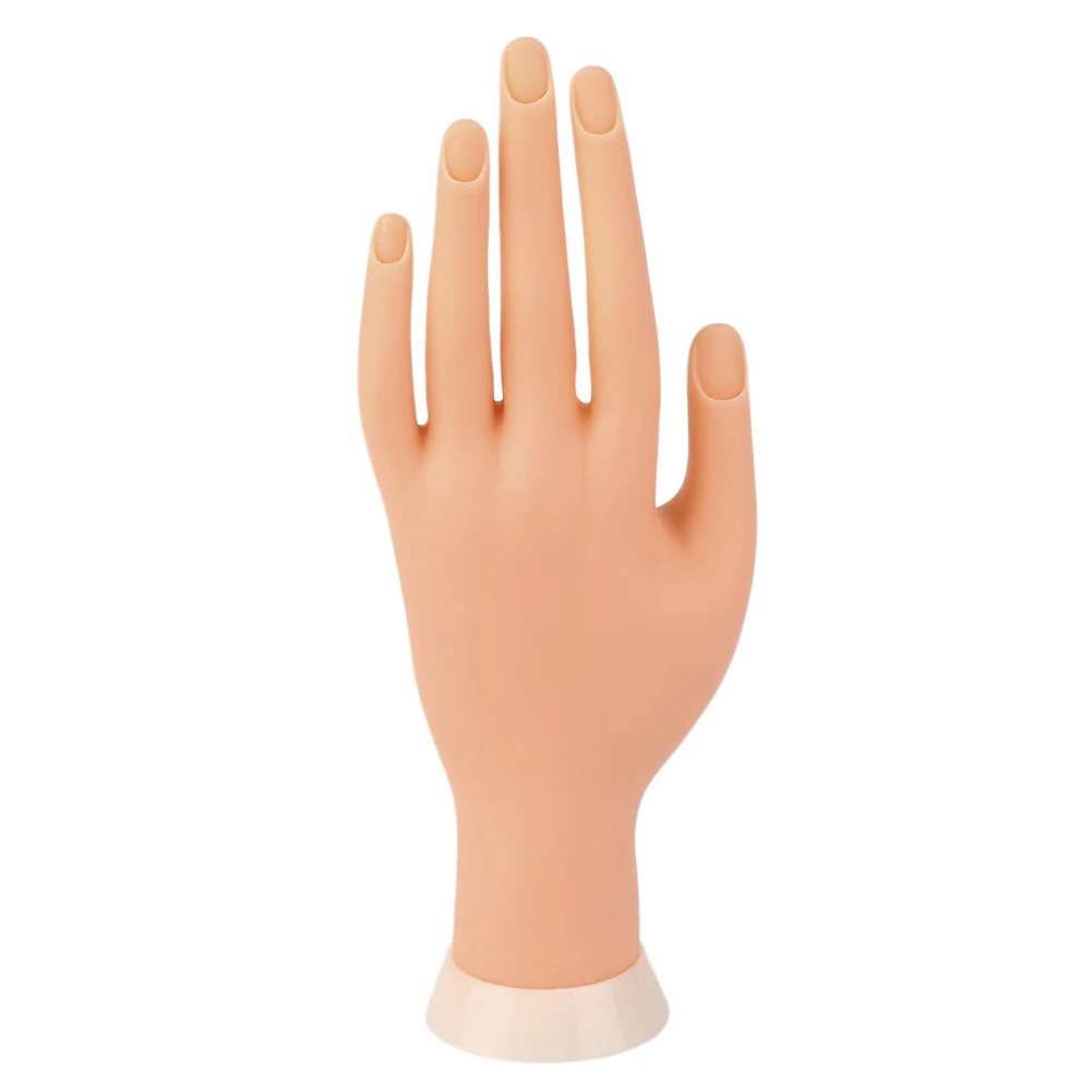 

Bendable Manicure Practice Tools Nail Practice Hand Model Flexible Movable Silicone Prosthetic Soft Fake Hands for Nail Art