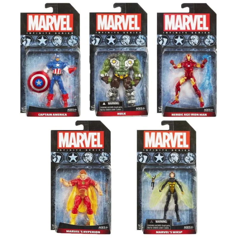 9cm Hasbro Marvel The Avengers Wasp Iron Man Captain America Hyperion Hulk Action PVC Collection Model Toy Anime Figure Toys For | Игрушки и