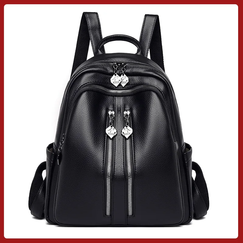 Черный рюкзак на плечо, портативный вместительный женский рюкзак 2021 года, женская школьная дорожная сумка, модная роскошная сумка для девоч...