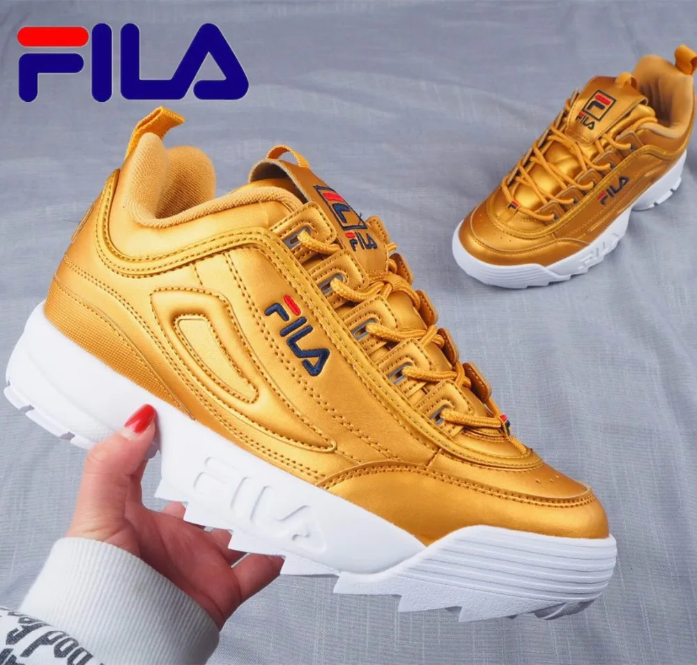 Женские кроссовки для бега Fila Disruptor II 2 белые коричневые и летние уличные размеры