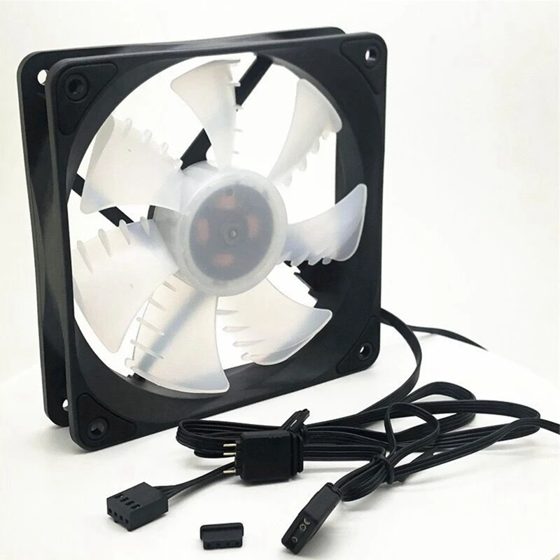 

ARGB Computer Case Cooling Fan 4-Pin 12cm Desktop Computer Case Host Cooling