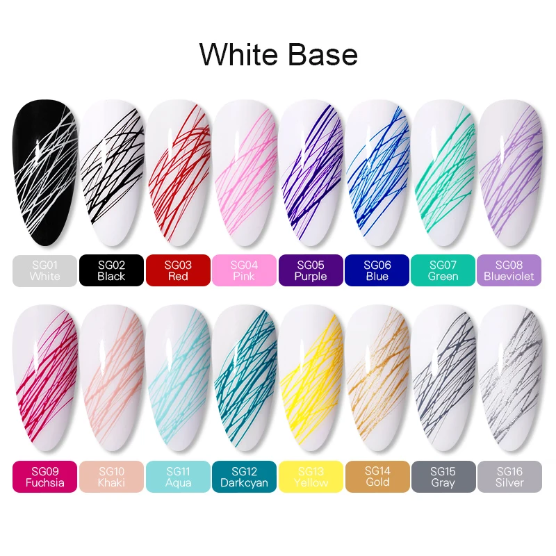 BORN PRETTY 5ml Polish Colorful Drawing Nail Gel Pull Line Thick Elastic Paint Art varnish | Красота и здоровье
