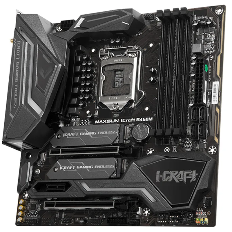 MAXSUN новая материнская плата iCraft B460M WIFI6 PC комплект двухканальной DDR4 RGB SATA3.0 VGA LGA1200