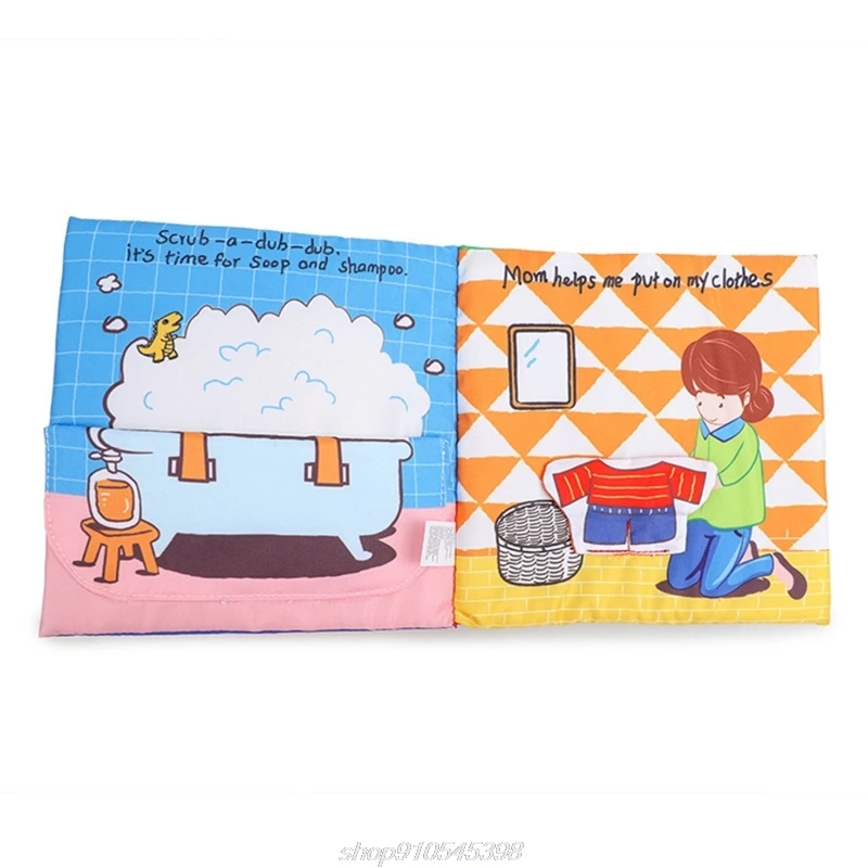 

Baby Early Childhood Education 3D Cloth Book Practice Hand Soft Washable Unfold Parent-Child Interaction Infants A16 21 Dropship