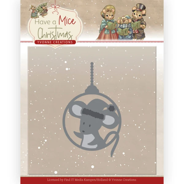 

LLove CCraft Metal Cutting Dies Christmas Mouse Bauble diy Scrapbooking Photo Album Decorative Embossing PaperCard Crafts Die