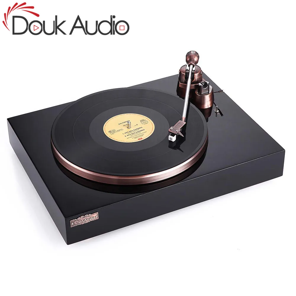 Douk аудио HiFi мм Виниловый проигрыватель Ретро стерео LP проигрыватель с фонокорректором