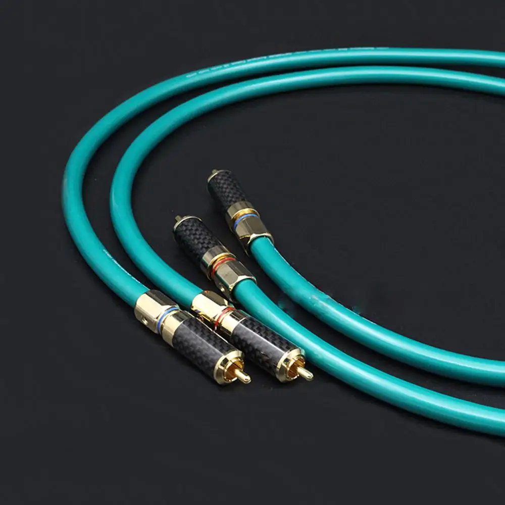 Мужской аудиоусилитель из чистого углеволокна rca-кабель Hi-Fi 8N OFC RCA 2RCA-2RCA |
