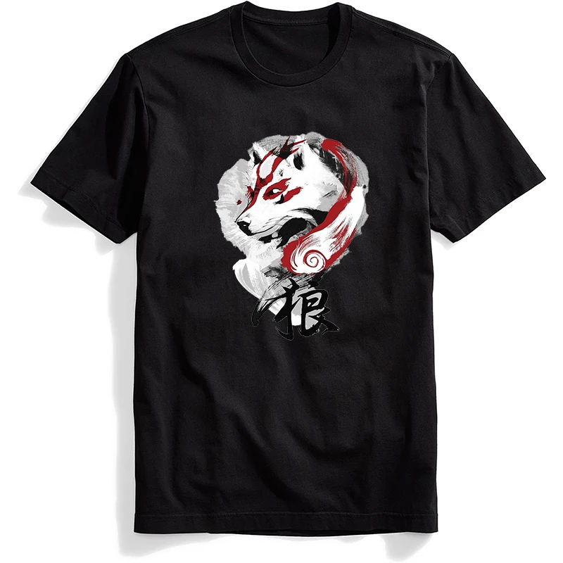 

MenHarajukuCoolSummerLooseMen/WomenTShirtCasualShortSleeveWolfPrintAnimeTshirtJapaneseSummerT-ShirtTopsTeeSh