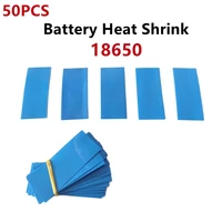 50pcs 18650 battery wrap pvc heat shrink tubing precut for battery film tape battery cover shrinking tube