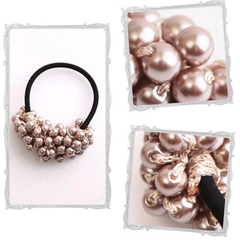 Резинка для волос с бусинами и жемчугом резинка волос| |