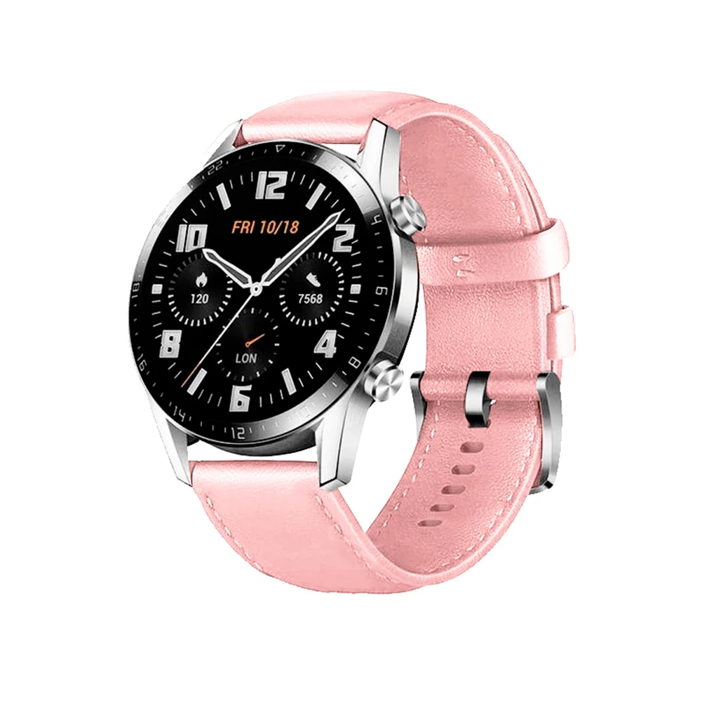 

22mm Replacement Faux Leather Watchband Strap for Samsung Galaxy Watch 46mm/Gear S3 Huawei Watch GT/ GT 2 46mm AMAZFIT Watch