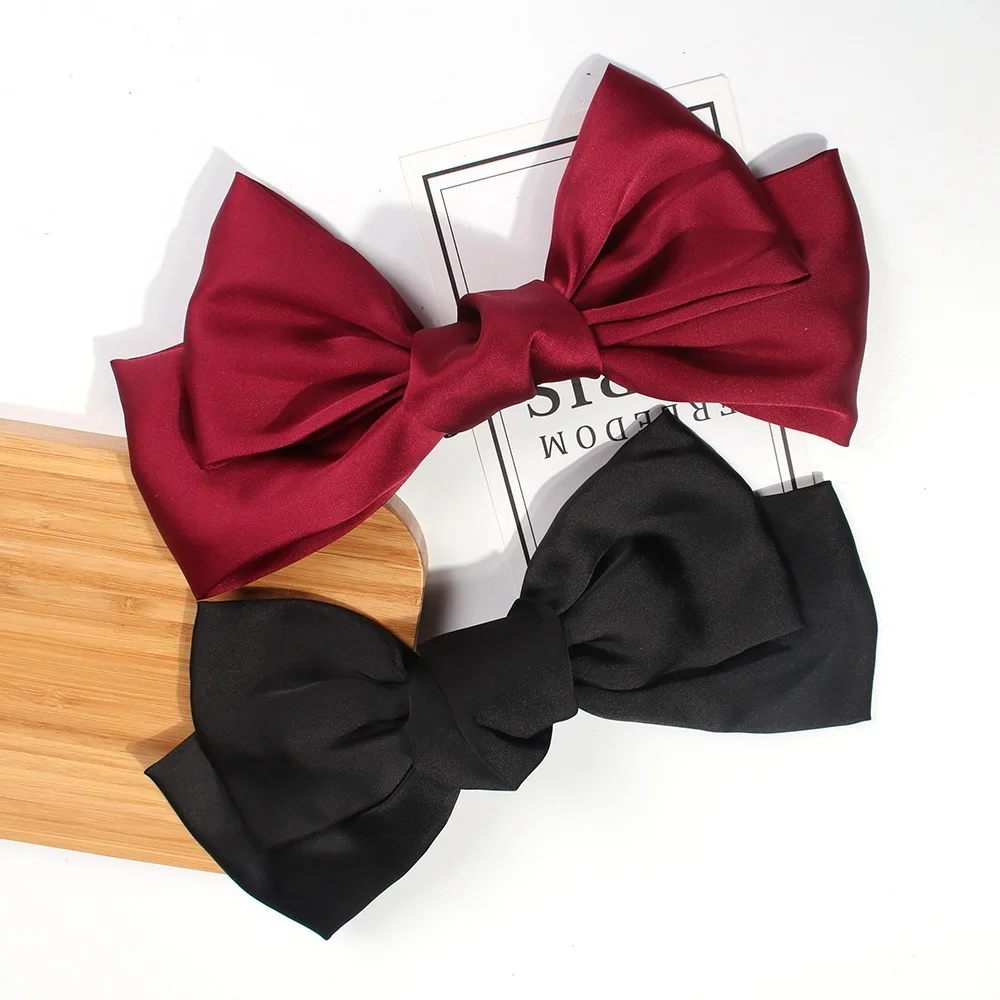 Романтическая женская заколка большого размера заколки для волос с бантом