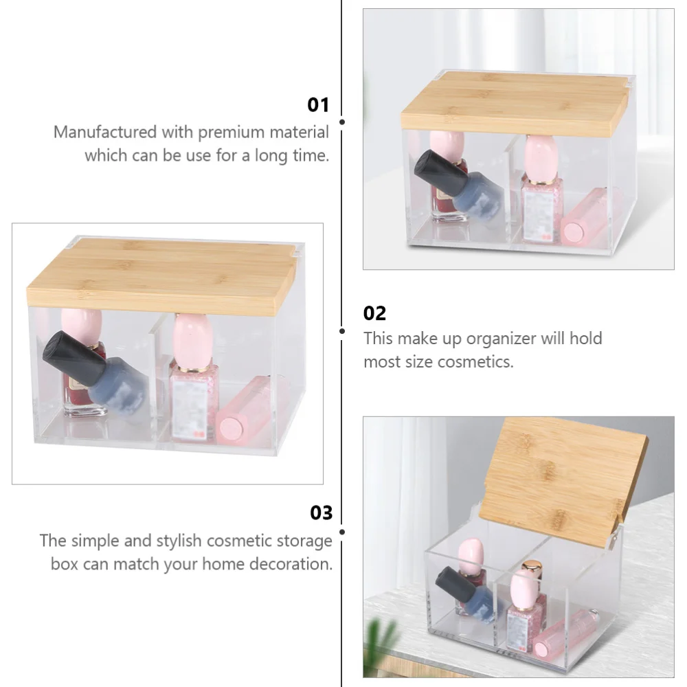 

Simple Desktop Makeup Organizer Acrylic Storage Box Cosmetic Organizer