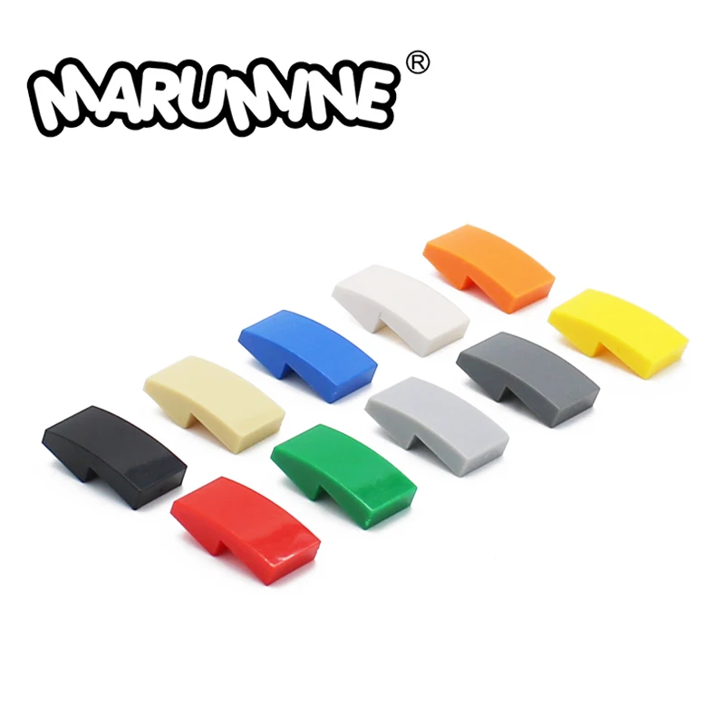 MARUMINE 100 шт./лот 1x2 дуговой кирпич запчасти для строительных блоков аксессуары