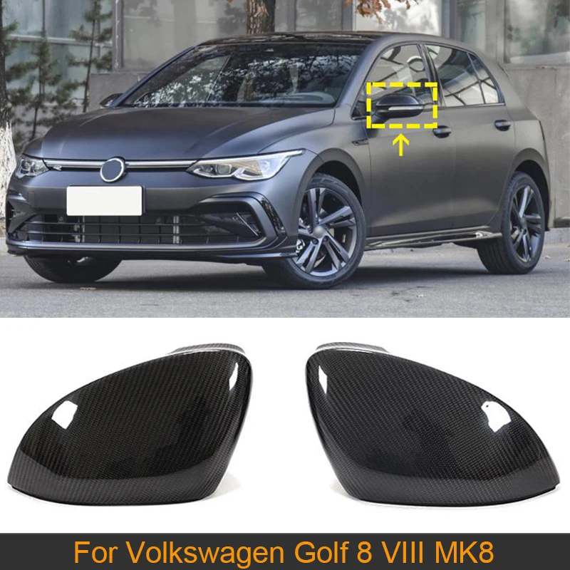 Колпачки для зеркала заднего вида из углеродного волокна Volkswagen VW Golf 8 VIII MK8 2021