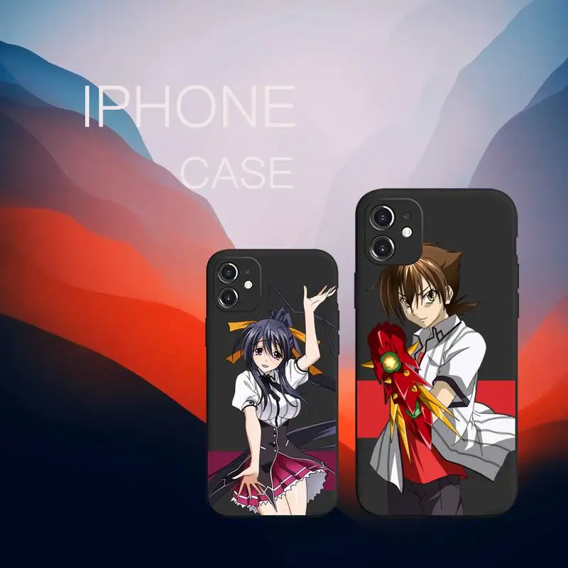 

High School DxD Anime Cartoon Phone Case Black Color For iPhone 13 12 Mini 11 Pro X XR XS Max 7 8 6 6s Plus SE Coque Funda