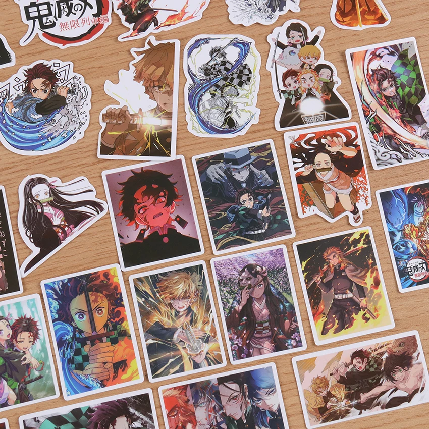 50 шт. стикеры с аниме убийца демонов скейтборд мотоциклетная гитара девушка